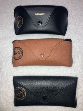 Ray-Ban 3 Sunglass Cases Bundle - Black & Brown